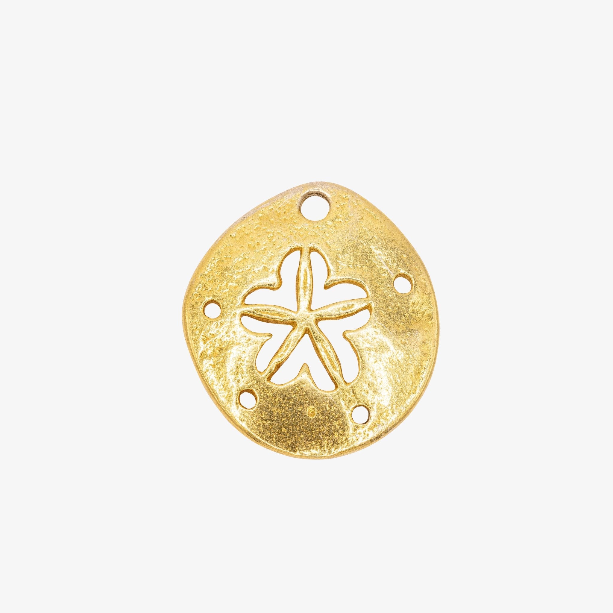 Sand Dollar Charm 14K Gold - GoldandWillow