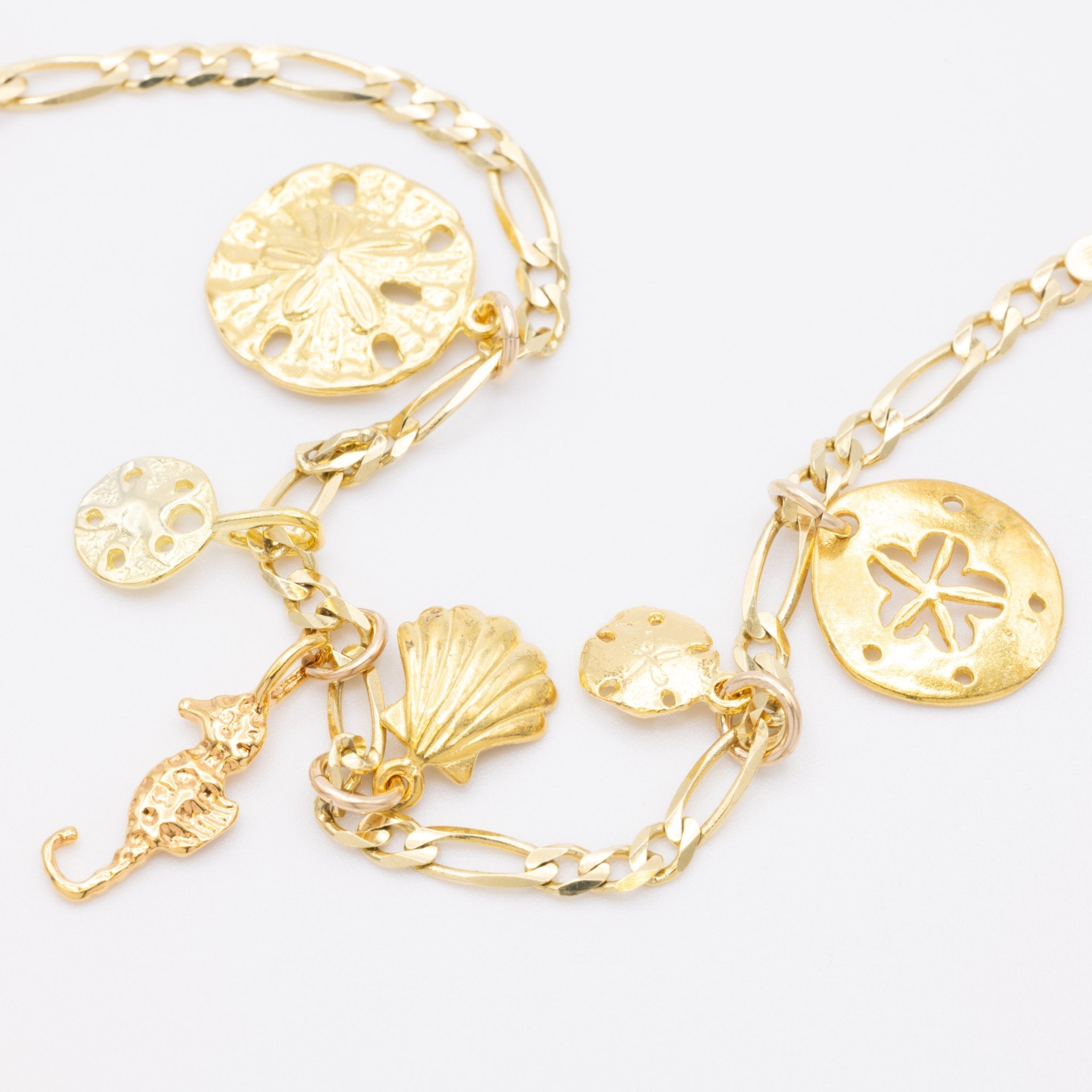 Sand Dollar Charm 14K Gold - GoldandWillow