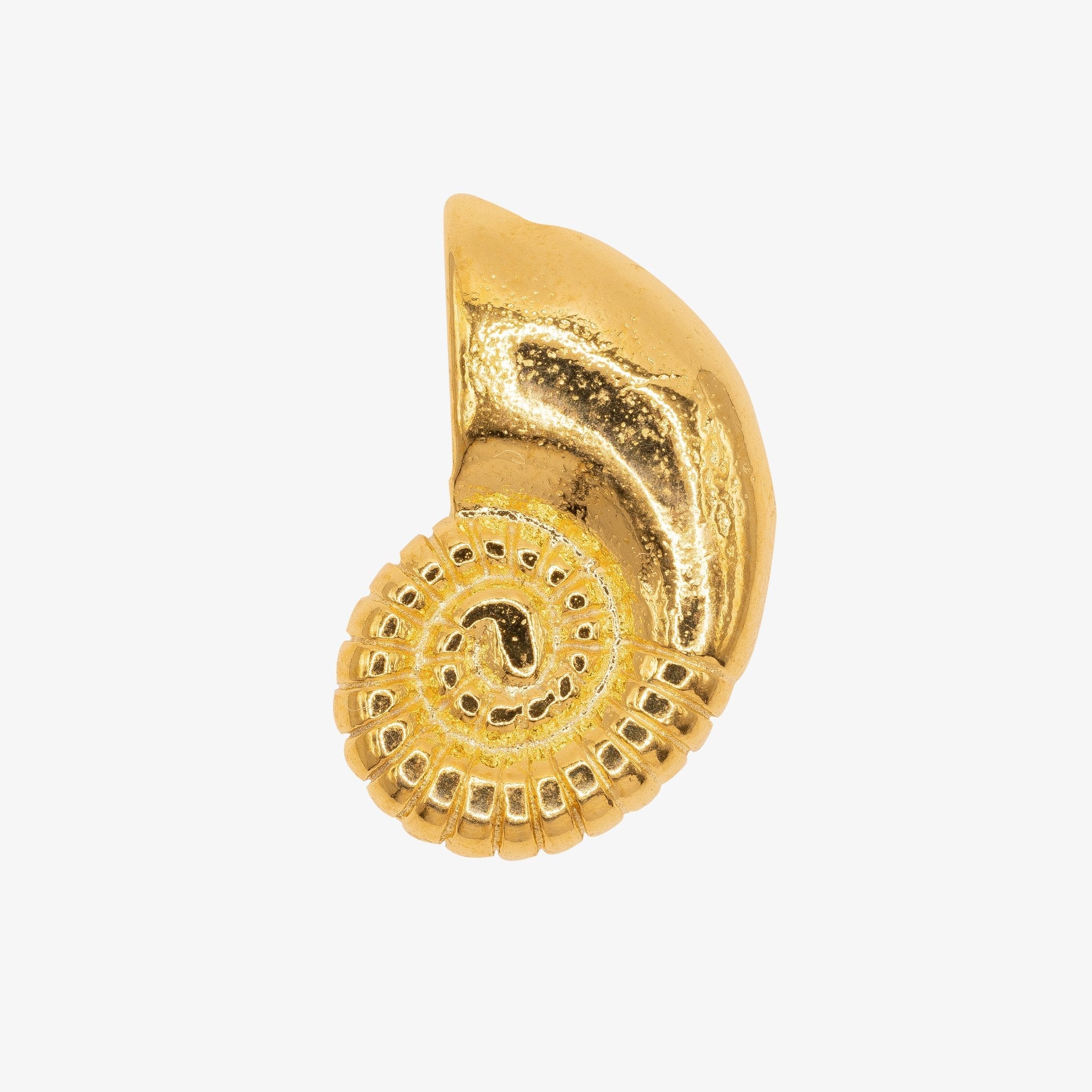 Sea Snail Shell Charm 14K Gold - GoldandWillow