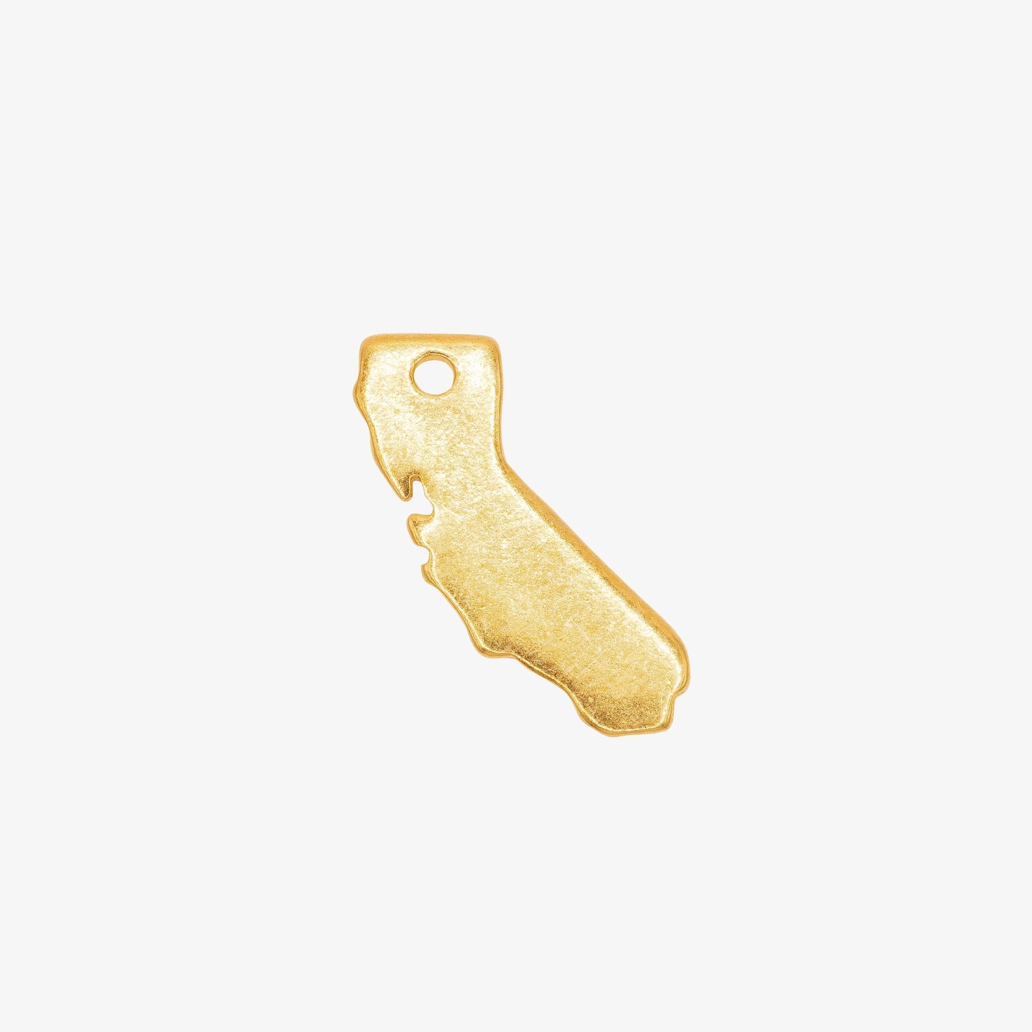 Small California State Charm 14K Gold - GoldandWillow