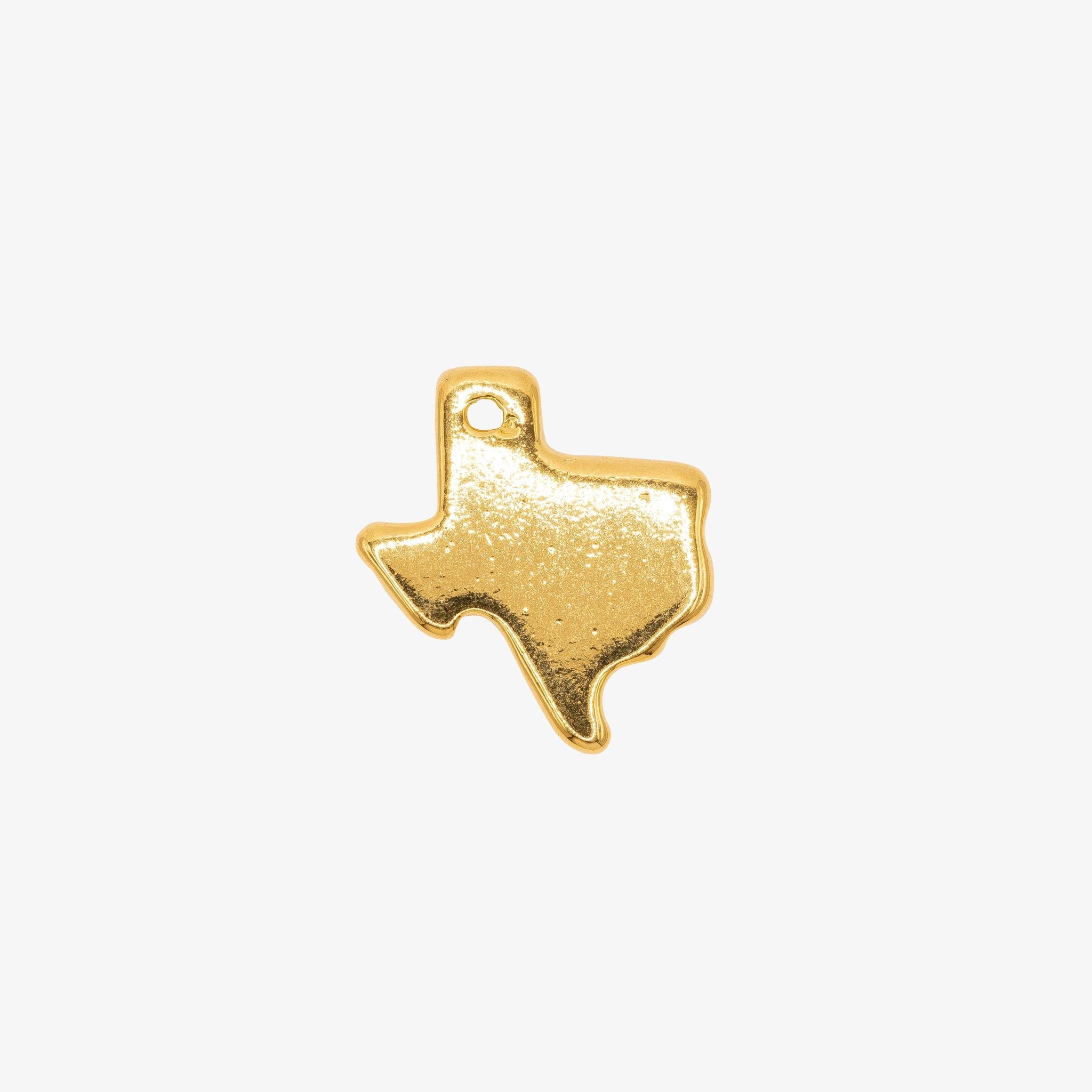 Small Texas State Charm 14K Gold - GoldandWillow