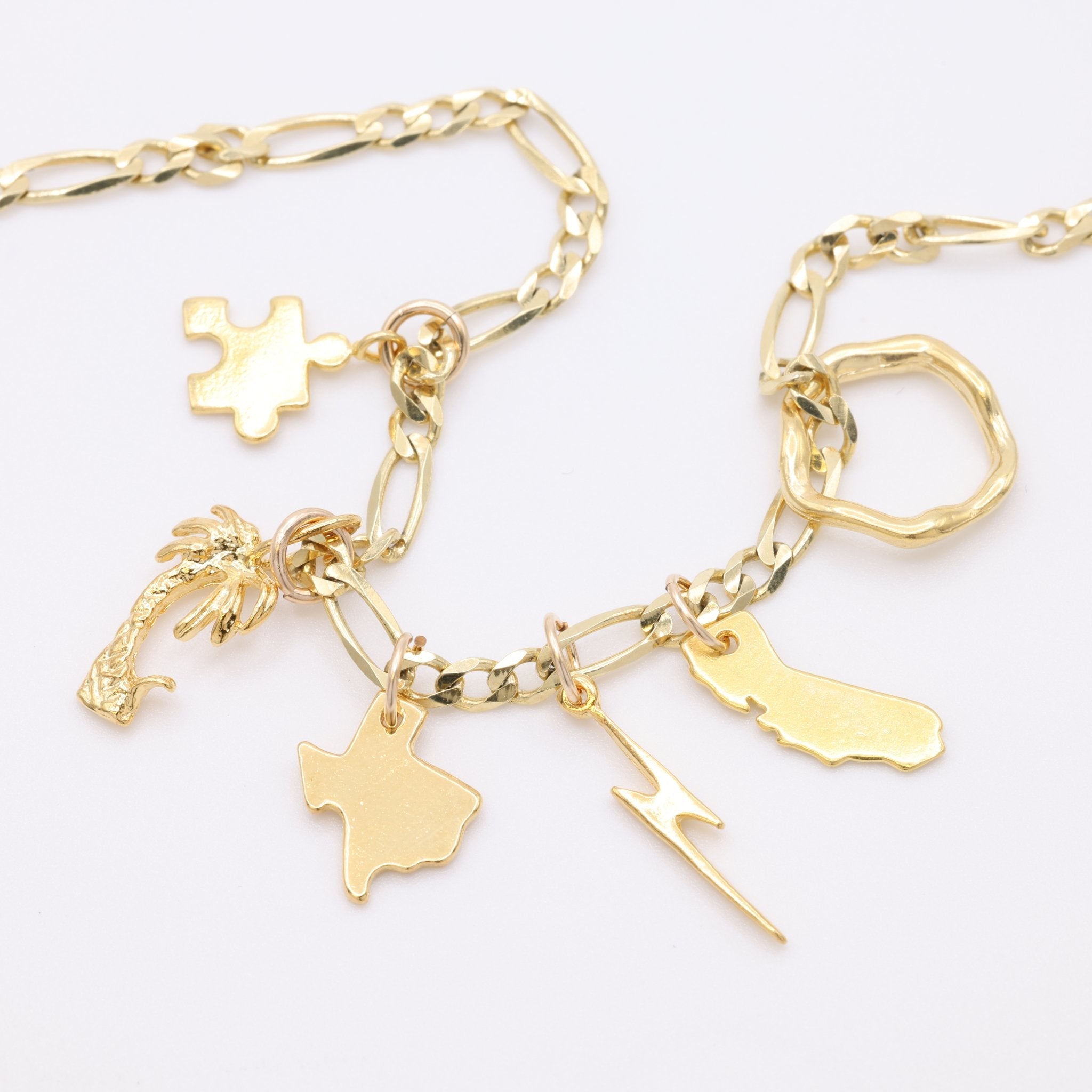 Tropical Palm Tree Charm 14K Gold - GoldandWillow