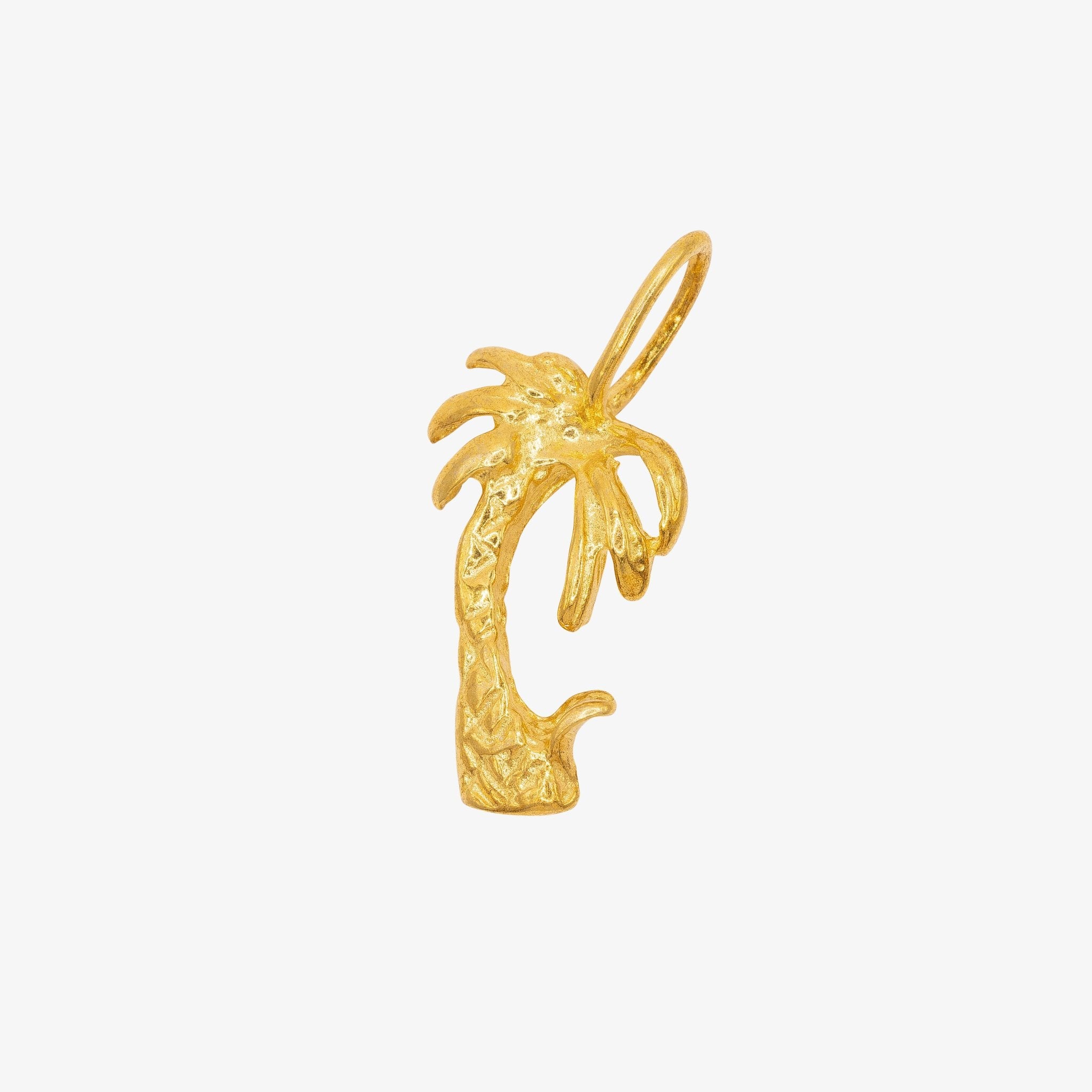 Tropical Palm Tree Charm 14K Gold - GoldandWillow