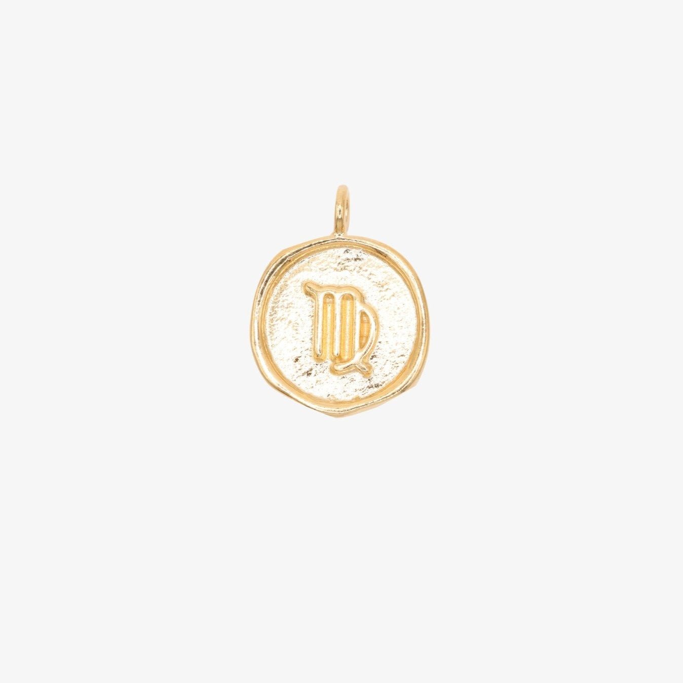 Virgo Zodiac Sign Charm 14K Gold - GoldandWillow