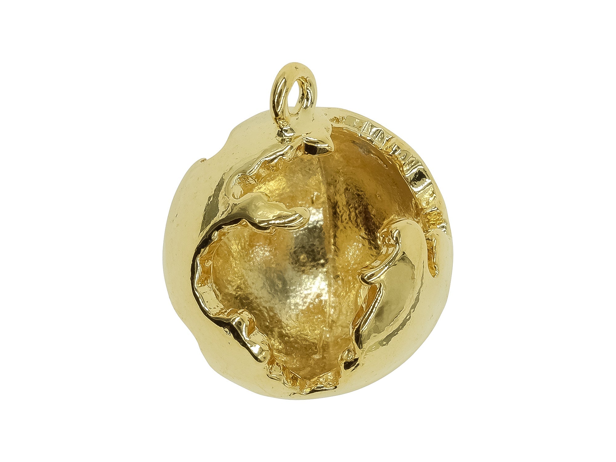 World Globe 14K Gold Charm - GoldandWillow